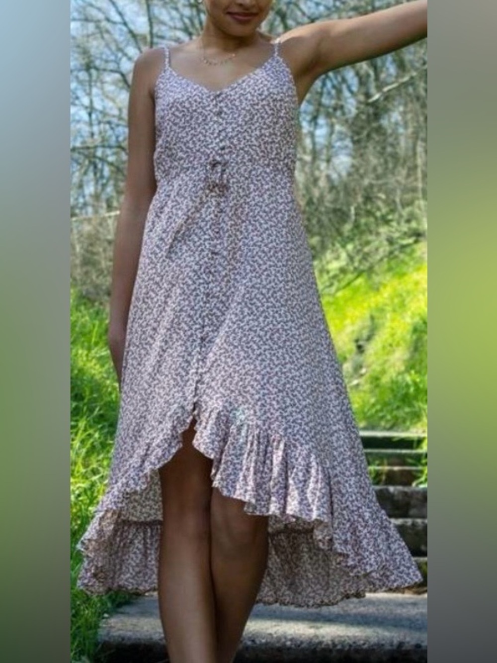 Rails Frida Button-Front Midi Dress NWT Garden Party Floral Size M Sold Out